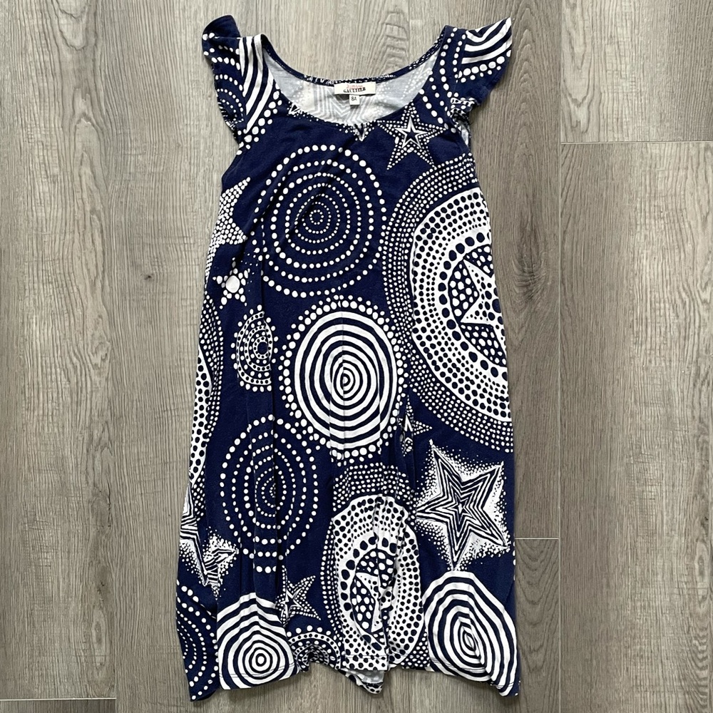 Junior Gaultier Flutter Sleeve Dress Sz 8 Yrs EUC